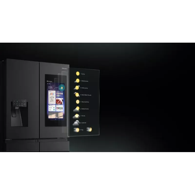 Hisense ristkülmik RQ760N4IFE – seisev mitme uksega, 577 L kogumaht, must