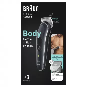 Braun BodyGroomer kehahooldaja 5 BG5340, SkinShield tehnoloogia ja 2 kinnitusega