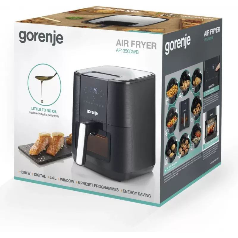 Gorenje AF1350DWB Üksik 5,4 l eraldiseisev 1350 W kuumaõhufritüür Must