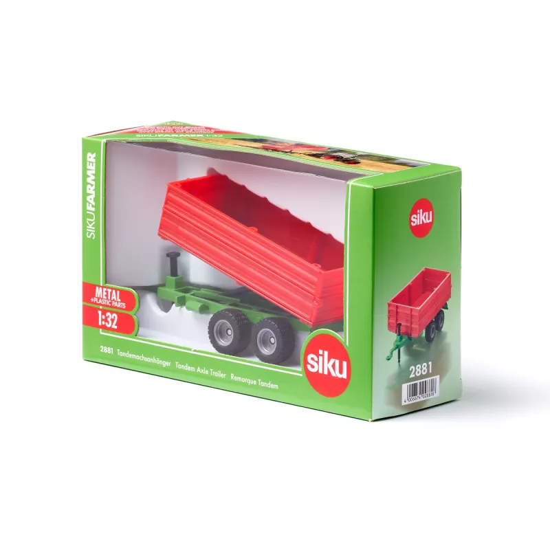 Haagis Siku Tandem-axle trailer Kokkupandud 1:32 — Mõõtkava 1:32, L184×S63×K72 mm