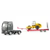 Siku MAN veok koos teerulliga, Veoauto/haagise mudel, 1:87, MAN, Poiss/Tüdruk, Metall, Plast, Punane, Kollane