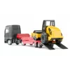 Siku MAN veok koos teerulliga, Veoauto/haagise mudel, 1:87, MAN, Poiss/Tüdruk, Metall, Plast, Punane, Kollane