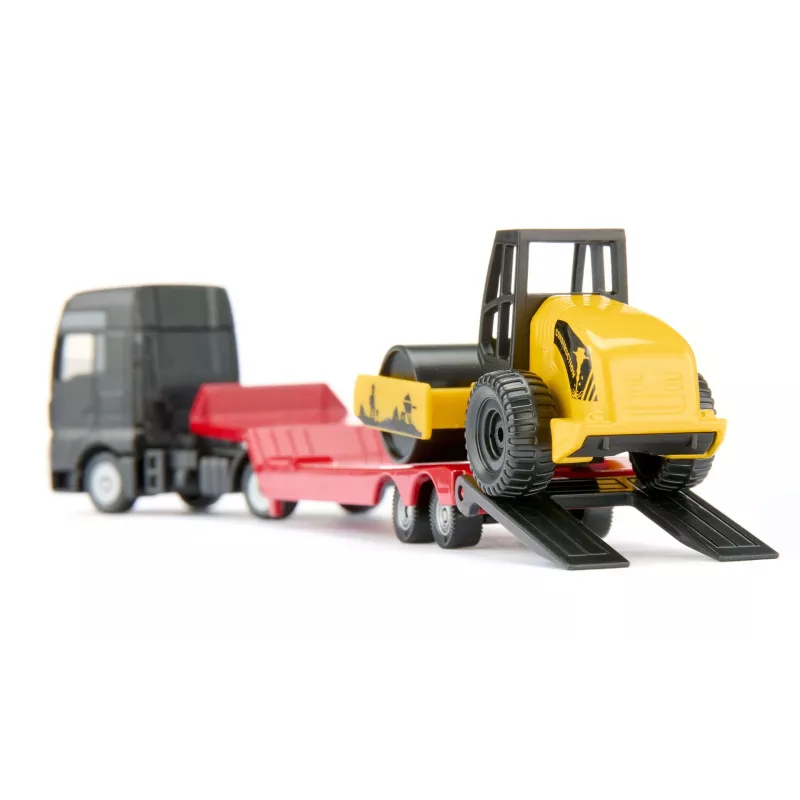 Siku MAN veok koos teerulliga, Veoauto/haagise mudel, 1:87, MAN, Poiss/Tüdruk, Metall, Plast, Punane, Kollane