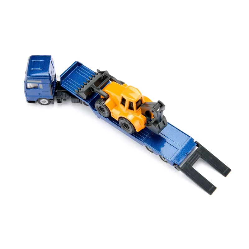 Siku MAN veoauto kopalaaduriga, veoauto/haagise mudel, 1:87, MAN, poiss/tüdruk, metall, plastik, sinine, kollane