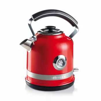 Ariete 2854 Moderna elektriline veekeetja, 2000 W, 1,7 L mahutavus, 360° juhtmevaba, automaatne väljalülitus, eemaldatav filter, nähtav veetase, termomeeter, punane