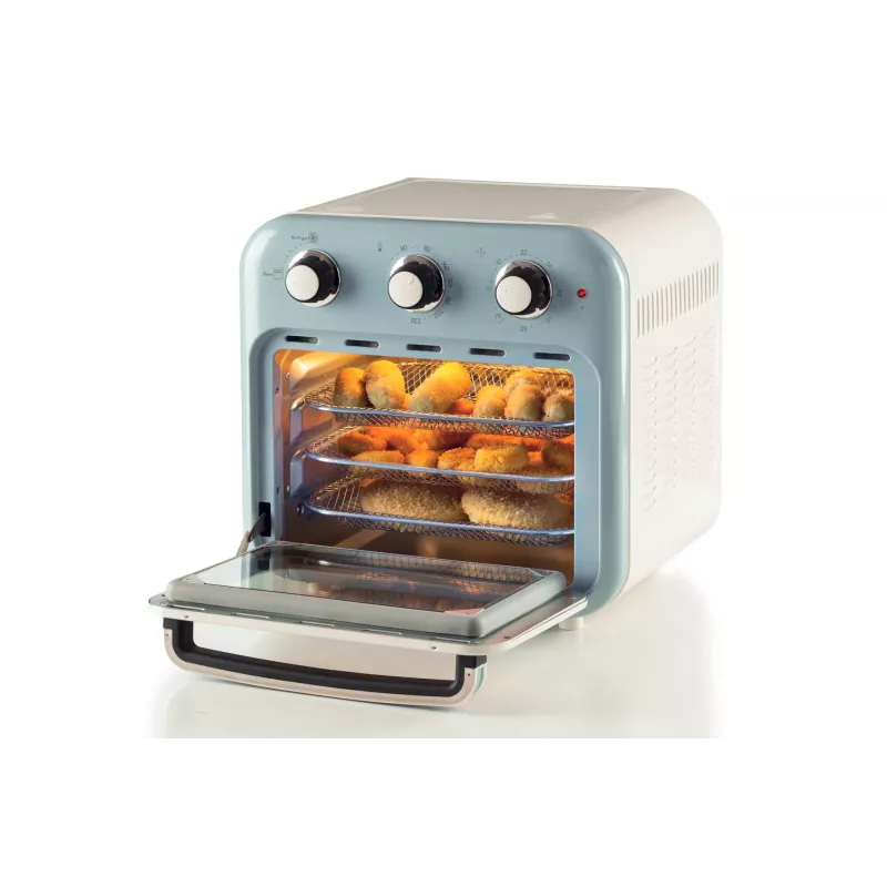 Ariete 4632 õhufritüür ja ahi Vintage, 1400W, 2in1, mahutavus 16L, tarvikud kaasas, taimer 60 minutit, topeltklaas, sinine