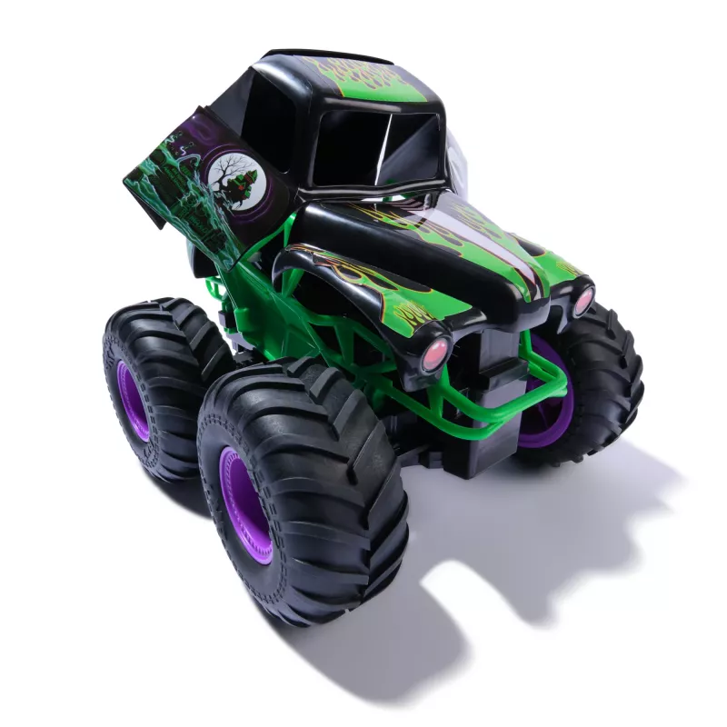 Monster Jam, ametlik Smash & Bash Grave Digger kaugjuhitav sise- ja välissõiduk, 1:15 mõõtkavas parandatav monsterveoauto, laste mänguasjad poistele ja tüdrukutele alates 4. eluaastast