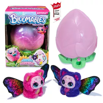 Hatchimals Bloomables by , Kittyfly üllatusmänguasi, interaktiivne plüüsist loomake korduva topeltpaljastusega, üle 100 heli ja reaktsiooni mänguliseks teesklemiseks (stiilid varieeruvad), elektroonilised lemmikloomad lastele alates 5. eluaastast