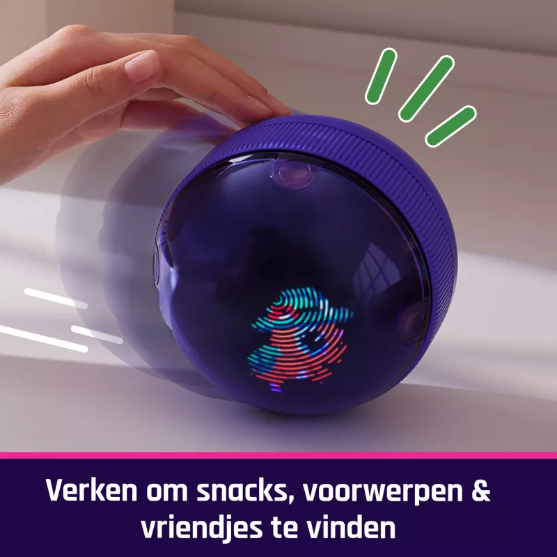 Interaktiivne hamstrikuul Spinmaster Bitzee rohkem kui 20 digitaalse hamstriga, veereb ja reageerib puudutusele, AA patarei, mitmevärviline