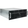 Serveririiuli korpus INTER-TECH IPC 4U-4708 — 4U, must, toetab ATX/PS2 toiteplokki, 4x ees 80mm, 2x taga 80mm, 2,5/3,5-tollised kõvakettad