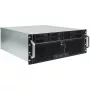 Serveririiuli korpus INTER-TECH IPC 4U-4708 — 4U, must, toetab ATX/PS2 toiteplokki, 4x ees 80mm, 2x taga 80mm, 2,5/3,5-tollised kõvakettad