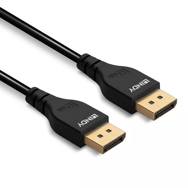 Lindy 3m õhuke DisplayPort 1.4 kaabel, 3 m, DisplayPort, DisplayPort, isane, isane, 7680 x 4320 pikslit
