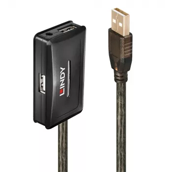 Lindy 10m USB 2.0 aktiivne pikendusjaotur, USB 2.0, USB 2.0, 480 Mbit/s, hall, 28/24, 10 m