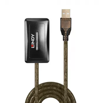 Lindy 10m USB 2.0 aktiivne pikendusjaotur, USB 2.0, USB 2.0, 480 Mbit/s, hall, 28/24, 10 m