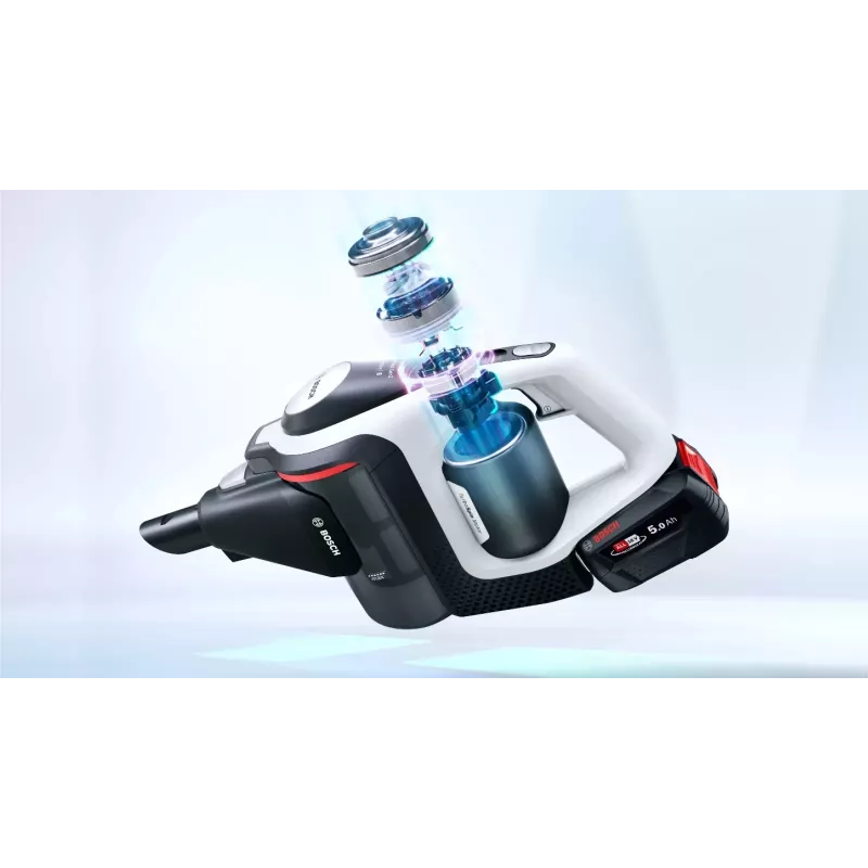 Bosch Serie 8 BSS825ALL pulkpuhasti/elektriline luud Aku Kuiv Kotita Must, Valge 5 Ah