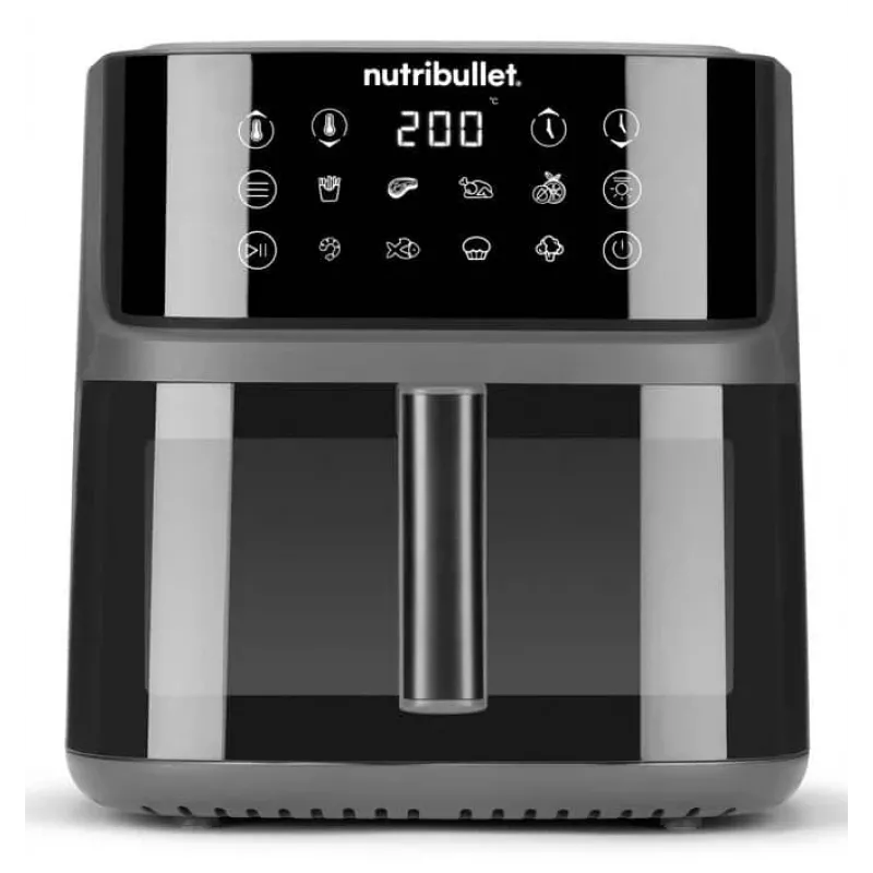NutriBullet CrispLite Vision 8 L eraldiseisev 2000 W kuumaõhufritüür Must
