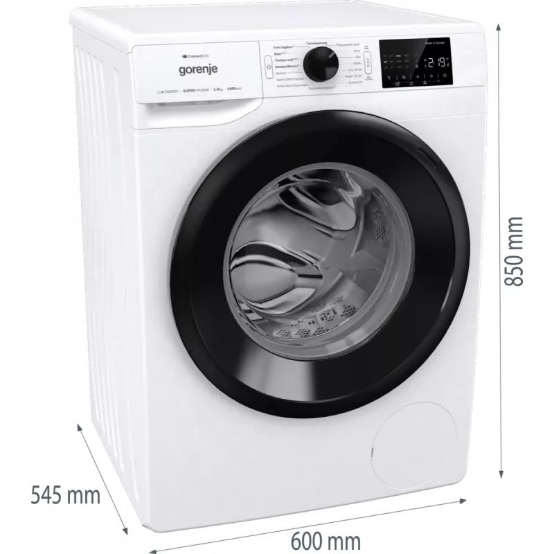 Gorenje WPNEI84A1TS pesumasin eestlaetav 8 kg 1400 p/min valge