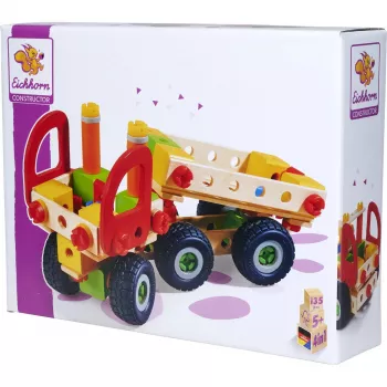 Ehitusmängukomplekt Simba-Dickie Eichhorn Constructor Trucks — 135 osa, sõiduki- ja plokielemendid ehitamiseks