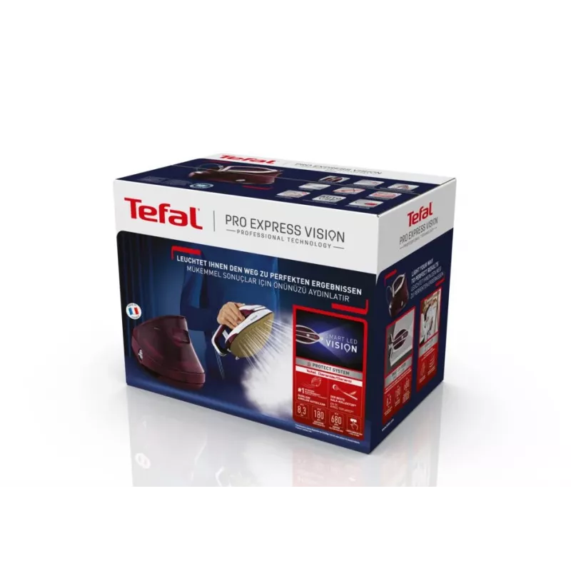Tefal Pro Express Vision GV9810 3000 W 1,1 L Durilium AirGlide Autoclean tallatüüp Punane, Valge