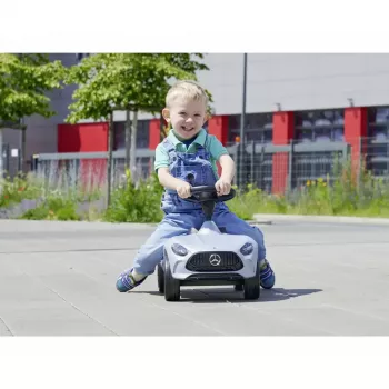 Sõidutav auto Simba-Dickie BIG Mercedes-AMG GT hõbedane/must – laste tõuke-/jalaga sõiduk