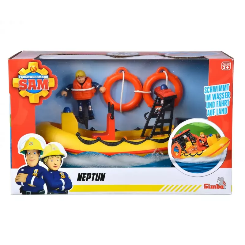 Simba-Dickie Fireman Sam Neptun paat kujukesega — mängusõiduk
