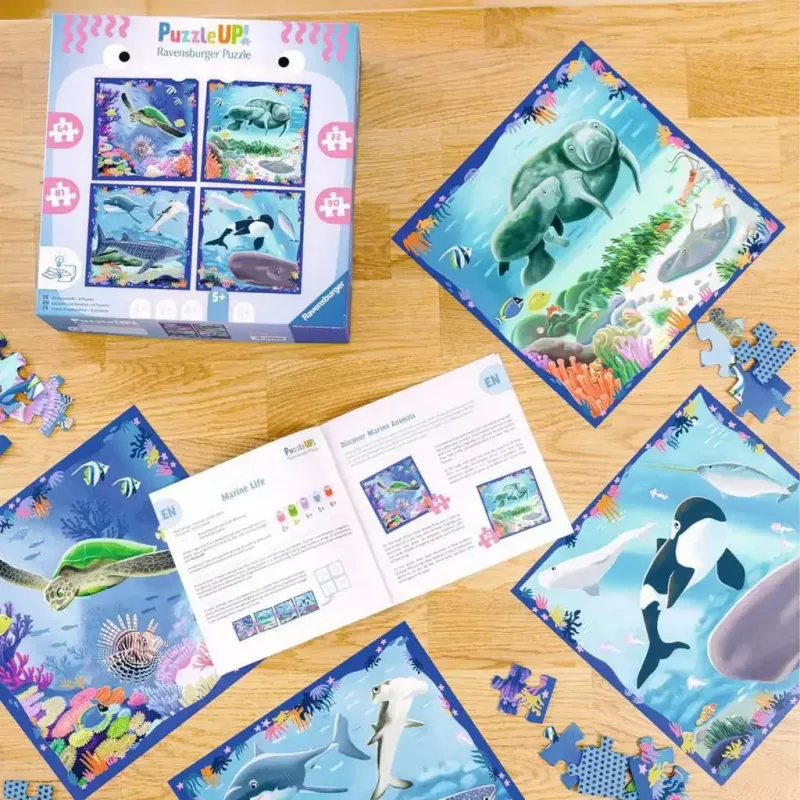 Pusle Ravensburger UP! Mereloomad — 64, 72, 81, 90 tükist komplekt