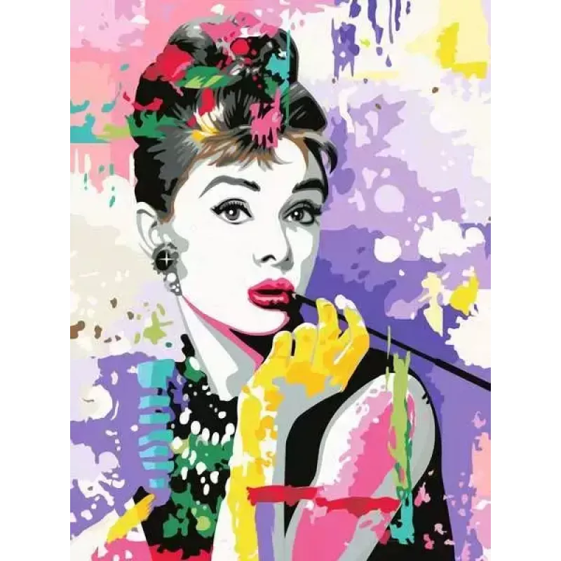 Maalimiskomplekt pusle peal Ravensburger CreArt Premium — Audrey Hepburn (Ravensburger 25526)