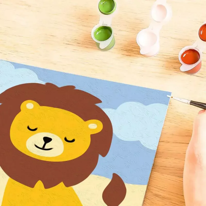 Maalikomplekt Ravensburger CreArt Little Lion – laste numbrimaalikomplekt