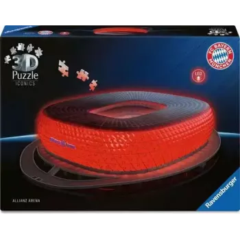 3D pusle Ravensburger Iconics Allianz Arena valgustusega, 216 tükki
