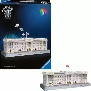 3D puzzle Ravensburger Iconics Buckingham Palace valgustusega, 216 tükki