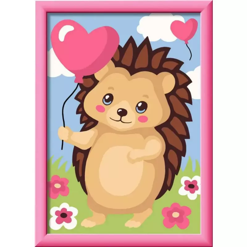 Värvimiskomplekt numbrite järgi Ravensburger CreArt Hearty Hedgehog (mudel 25883) — maalimiskomplekt