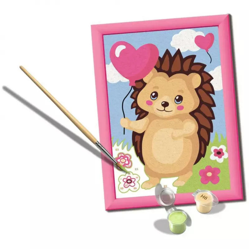 Värvimiskomplekt numbrite järgi Ravensburger CreArt Hearty Hedgehog (mudel 25883) — maalimiskomplekt