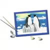 Maalimiskomplekt Ravensburger CreArt Penguin Family – numbri järgi maalimise komplekt, mudel 25888