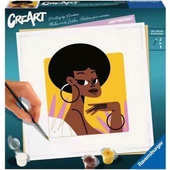 Ravensburger CreArt naise portree maalimiskomplekt, mudel 23669 – portreemotiiv, meisterdamiskomplekt