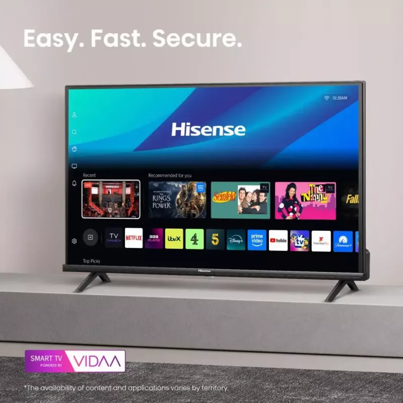 Hisense 32E4QT 81,3 cm (32-tolline) HD nuti-TV Wi-Fi must