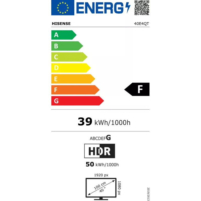 Hisense 40E4QT 101,6 cm (40 tolli) Full HD nutiteleviisor Wi-Fi must