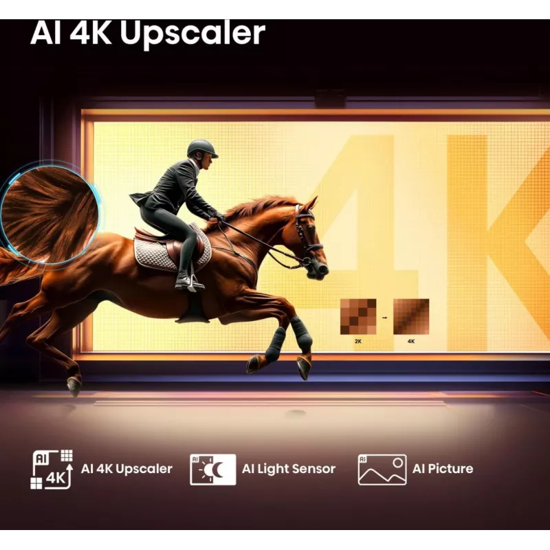 Hisense 85E77Q 2,16 m (85 tolli) 4K Ultra HD nutiteleviisor Wi-Fi Must