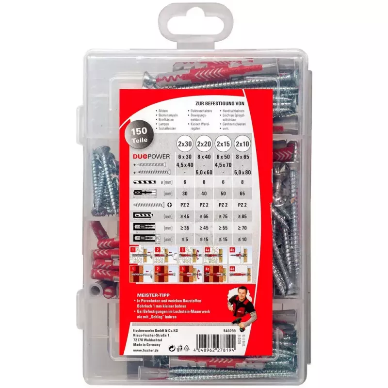 Kruvi- ja tüüblikomplekt Fischer 540299
