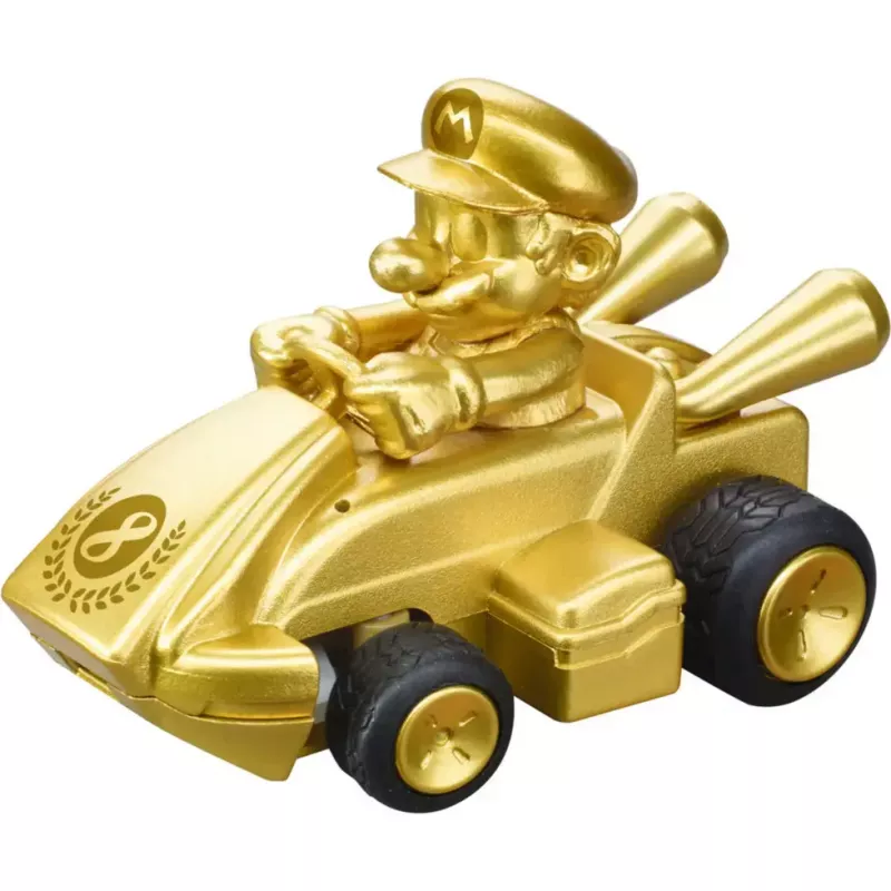 Raadio teel juhitav CARRERA Mario Kart Mini RC — Mario Gold Gold, 2,4 GHz, paberkarp
