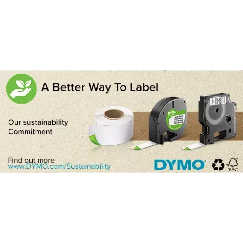 DYMO autentsed D1 vastupidavad sildid | Must trükk valgel lindil | 12 mm x 5,5 m | Suure jõudlusega sildilint LabelManager silditegijatele