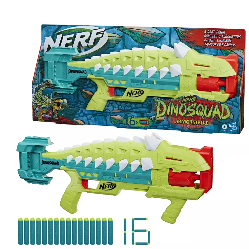 Nerf DinoSquad Armorstrike, mängupüss, 8 a, 99 a, Dinosaurus, 1 kg