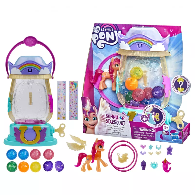 My Little Pony : A New Generation Movie Sparkle Reveal Lantern Sunny Starscout - valgusmänguasi 25 osaga, üllatused