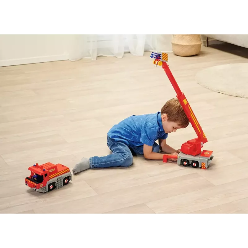 Mängu päästekraana sõiduk Simba‑Dickie Fireman Sam 2‑in‑1 (punane/kollane)