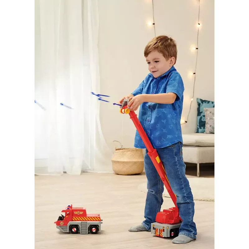 Mängu päästekraana sõiduk Simba‑Dickie Fireman Sam 2‑in‑1 (punane/kollane)