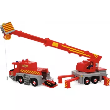 Mängu päästekraana sõiduk Simba‑Dickie Fireman Sam 2‑in‑1 (punane/kollane)