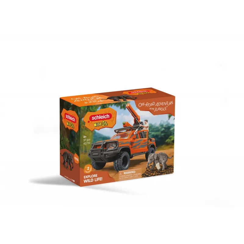 Mängukomplekt Schleich Off-Road Adventure in the Jungle — džungliteema, plastfiguurid, vanusele 3–8