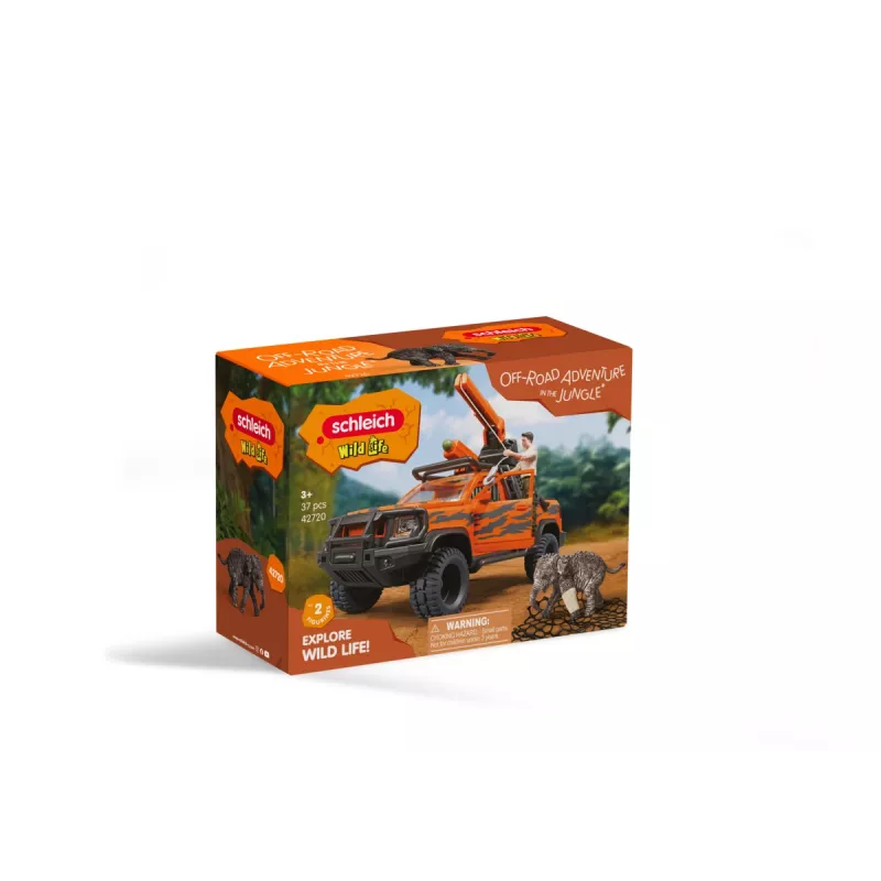 Mängukomplekt Schleich Off-Road Adventure in the Jungle — džungliteema, plastfiguurid, vanusele 3–8