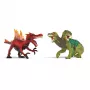Mängufiguuride komplekt Schleich Eldrador Creatures Fire Dinosaur vs. Jungle Lizard, mudel 70834