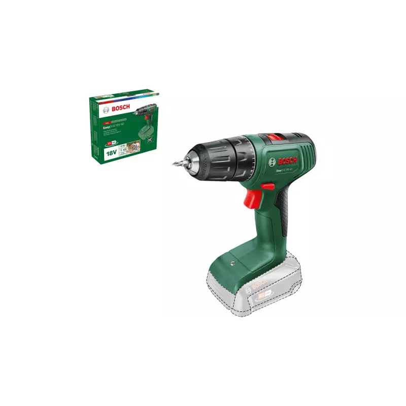 Bosch EasyDrill 18V-40 1630 RPM võtmeta 1,3 kg must, roheline