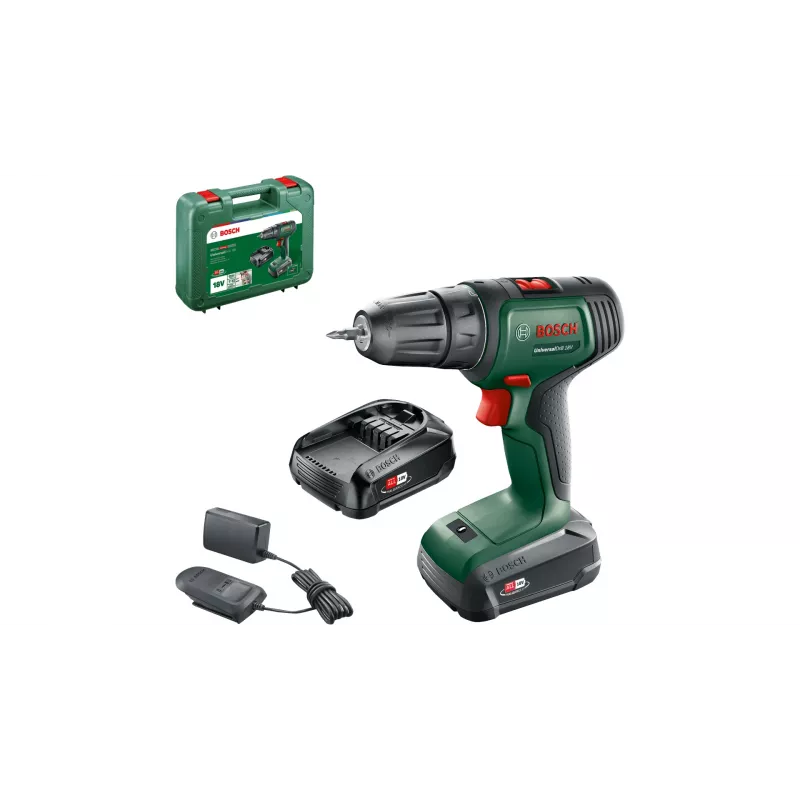 Bosch UniversalDrill 18V 1450 RPM võtmeta 1,2 kg Must, Roheline